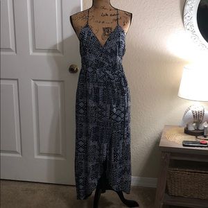 Large Blue and White halter top dress.